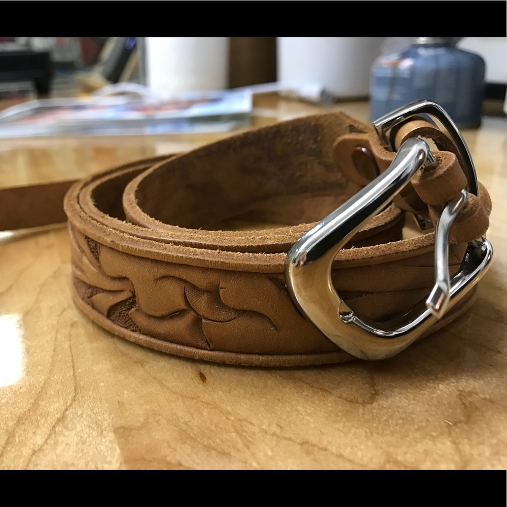 Beautiful Thin Leather flower belt